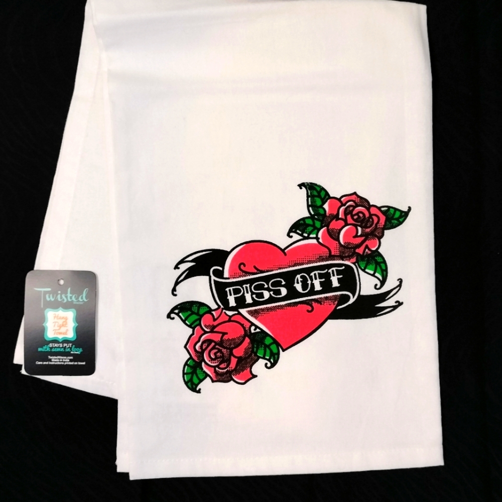 Naughty Kitchen Towel "Piss Off"
